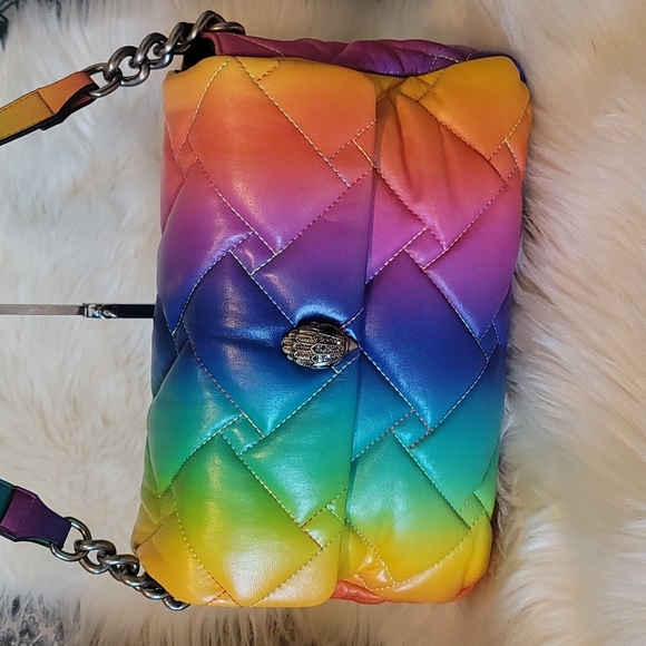 💕Kurt Geiger Large Kensington Ombre Rainbow❤🧡💛💚💙💜Leather Bag💕 - Picture 4 of 15